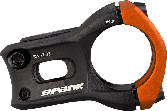SPANK SPLIT Stem 33mm Orange Aluminum | Highly Weight-Optimized Single Crown