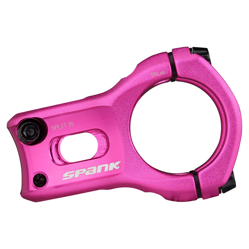 Load image into Gallery viewer, SPANK SPLIT 35 Stem 35mm Pink Aluminum | Ultra-Short Stack Height And True 0-Deg

