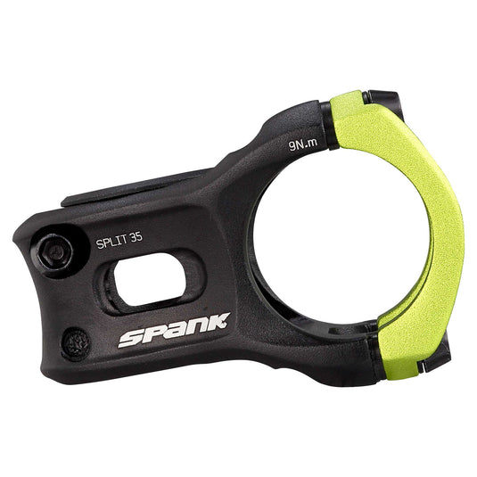 SPANK SPLIT 35 Stem 35mm Green Aluminum | Highly Weight-Optimized Single Crown