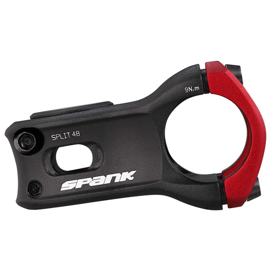 SPANK SPLIT Stem 48mm 31.8mm Red Aluminum | Highly Weight-Optimized Single Crown