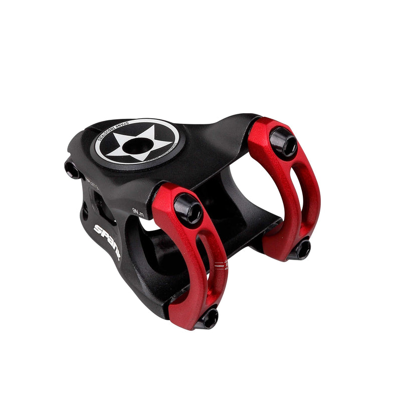 Load image into Gallery viewer, SPANK SPLIT 33mm Aluminum Stem - Lightweight, Weight-Optimized Single Crown, 31.8mm Handlebar Compatible, CNC Forged 6-Series Alloy, Enduro &amp; Trail Performance, Zero-Rise, Micro-Adjust Fit, Chamfered Bar Clamp for E-Bike &amp; All-Mountain Riding
