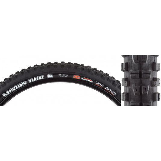 Pack of 2 Maxxis Minion DHF TERRA/EXO/TR/WT 26x2.5 Tubeless TPI 60 Bk/Blk