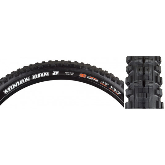 2 Pack Maxxis Minion DHF Tires 26 x 2.5 Tubeless Folding Black EXO Wide Trail TB74284100