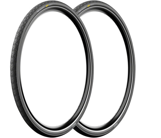 Pack of 2 Pirelli Angel DT Urban Tire - 700 x 47, Clincher, Wire, Black, Reflective