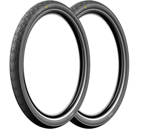 Pack of 2 Pirelli Angel DT Urban Tire - 700 x 52, Clincher, Wire, Black, Reflective