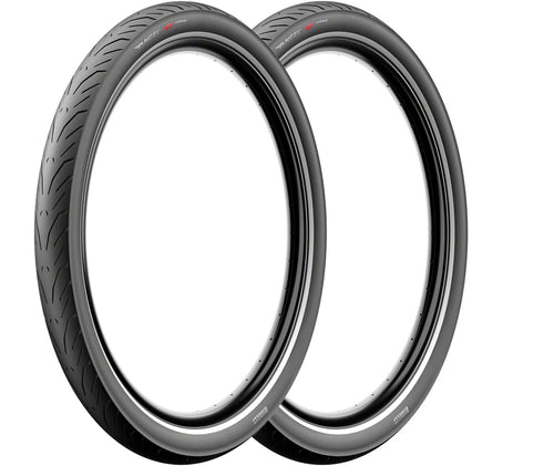 Pack of 2 Pirelli Angel GT Urban Tire - 700 x 62, Clincher, Wire, Black, Reflective