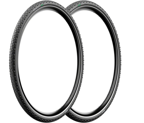 Pack of 2 Pirelli Angel XT Urban Tire - 700 x 47, Clincher, Wire, Black, Reflective