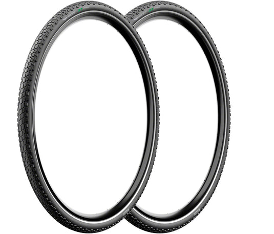 Pack of 2 Pirelli Angel XT Urban Tire - 700 x 42, Clincher, Wire, Black, Reflective