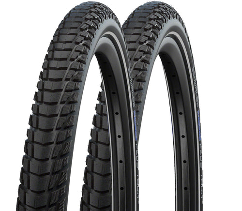 Pack of 2 Schwalbe Marathon Plus Tour Tire - 700 x 47, Clincher, Wire, Black/Reflective, Performance Line, Smart DualGuard, Addix