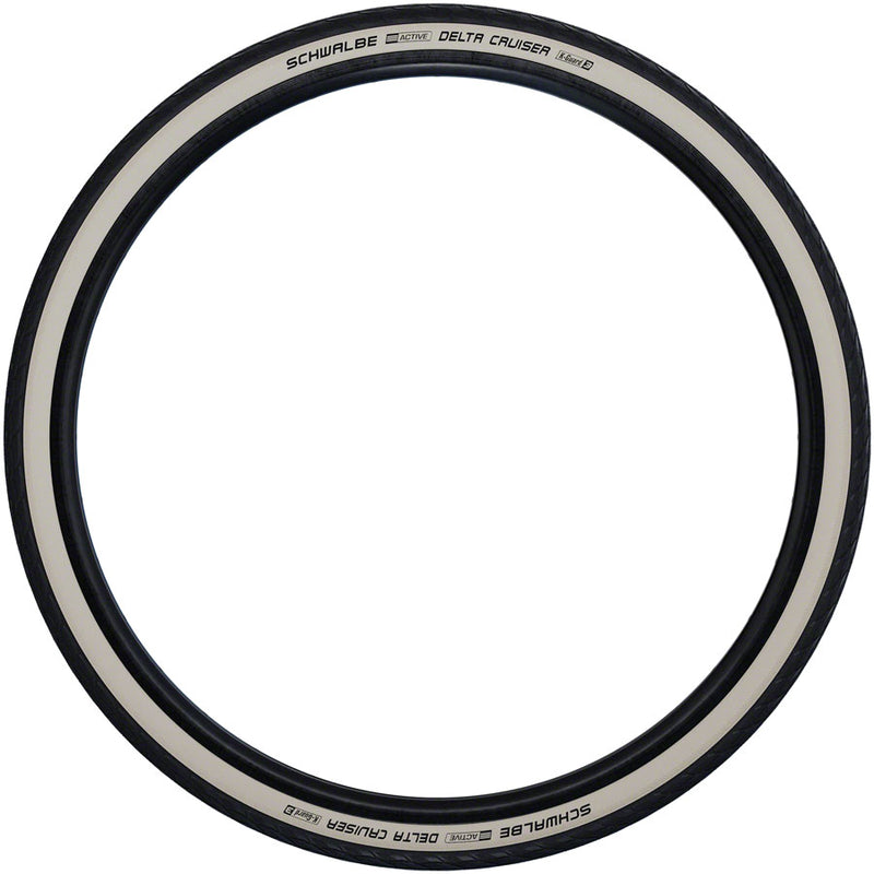 Load image into Gallery viewer, Schwalbe Delta Cruiser Tire 26x 13/8 Clincher Wire Whitewall KGuard SBC
