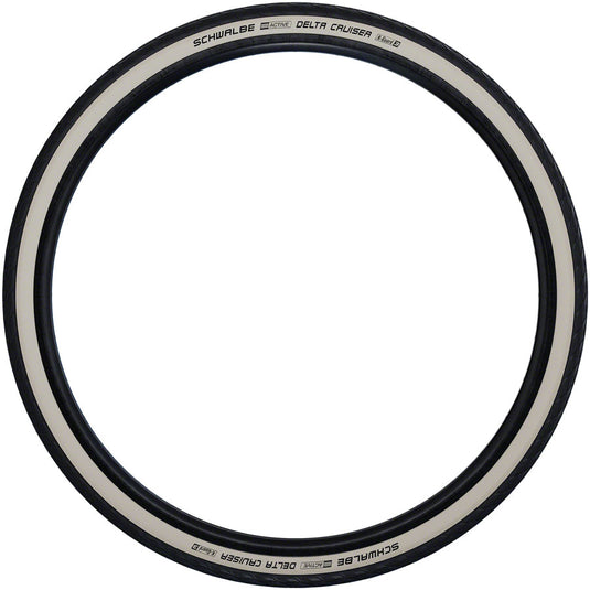 Schwalbe Delta Cruiser Tire 26x 13/8 Clincher Wire Whitewall KGuard SBC