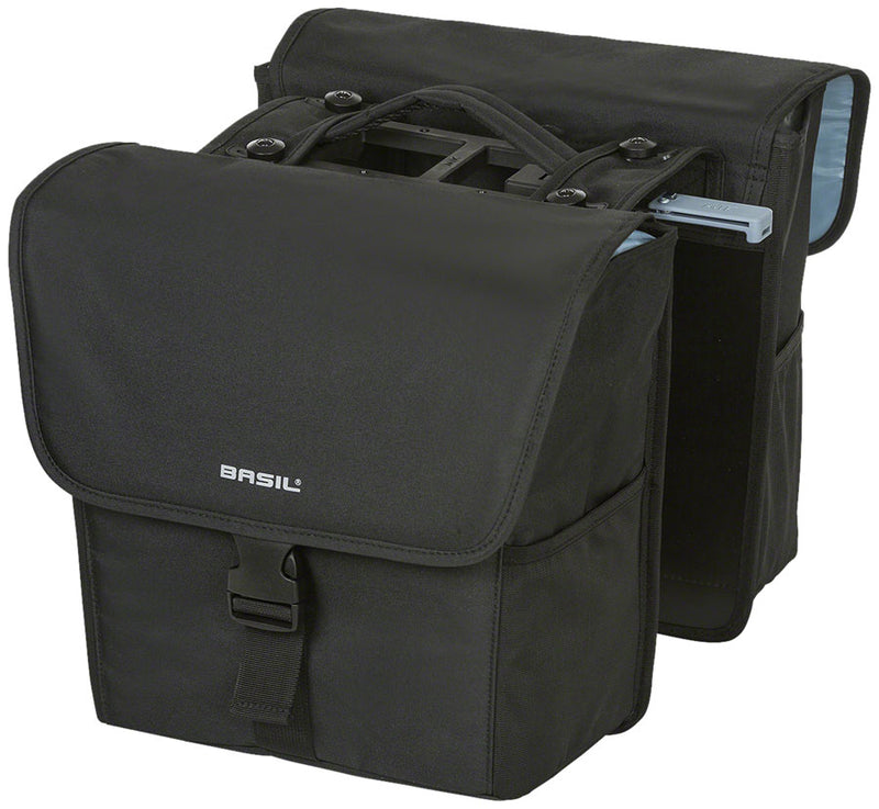 Load image into Gallery viewer, Basil Go Double  Pannier - MIK Attachment, 32L, Black
