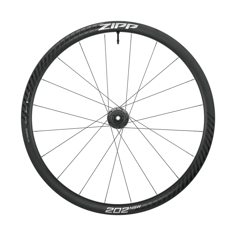 Load image into Gallery viewer, Zipp 202 NSW Rear Wheel - 700, 12 x 142mm, Center-Lock, Tubeless, Carbon, XDR, Black/Dark Gray, 20H, A1
