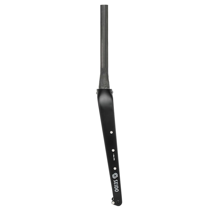 Load image into Gallery viewer, Seido RGT Fork 700C/27.5&quot; 1-1/8&#39;&#39;-1.5&#39;&#39;, 12x100mm TA, Rake: 50mm, Black
