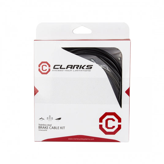 Clarks Stainless Steel Sport Brake Kit Front and Rear Black