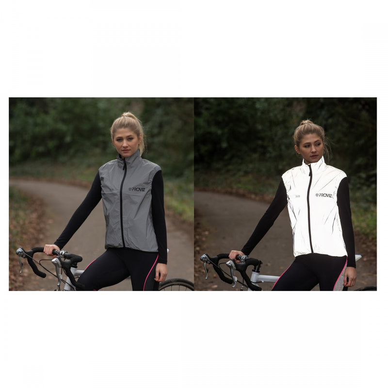 Load image into Gallery viewer, Proviz Reflect360 Cycling Gilet Vest Reflective Grey MD Women`s
