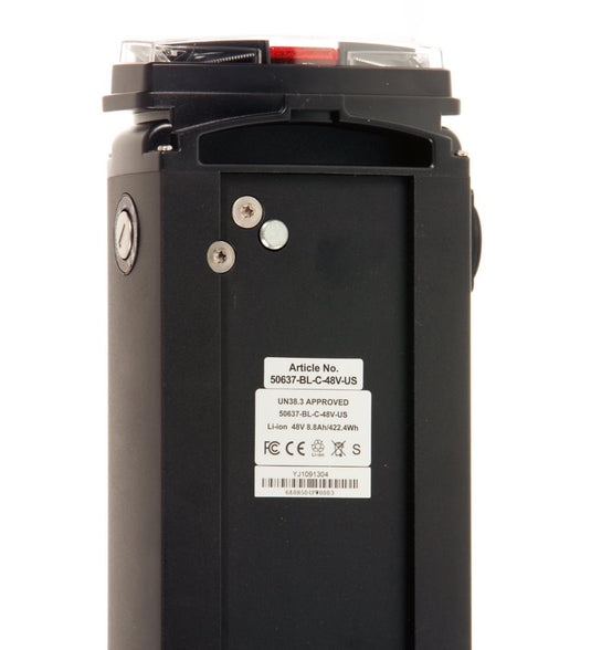 Promovec Battery 48V 88Ah LI-ION, black, w/rear light, Charger included, Including $10 EHF