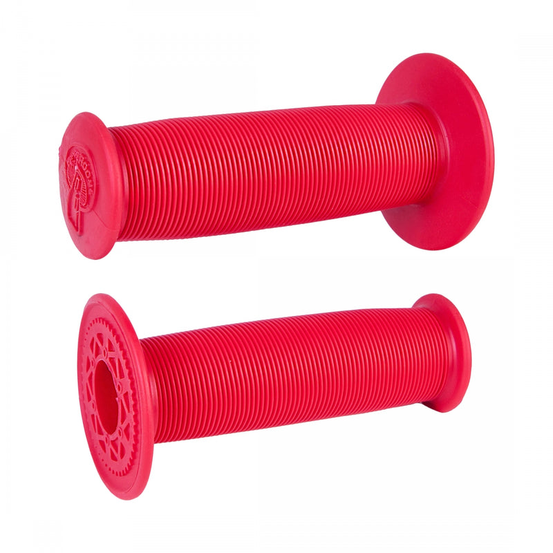Load image into Gallery viewer, ODI Mushroom Single Ply Grips w/ Flange Bright Red 120mm
