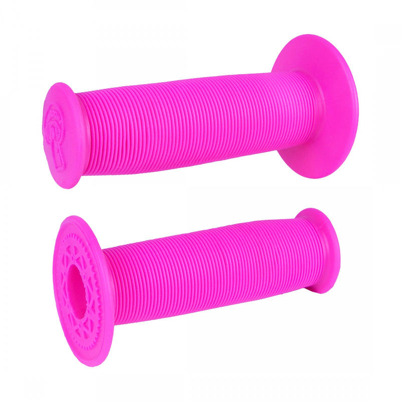 Load image into Gallery viewer, ODI Mushroom Single Ply Grips w/ Flange Pink 120mm
