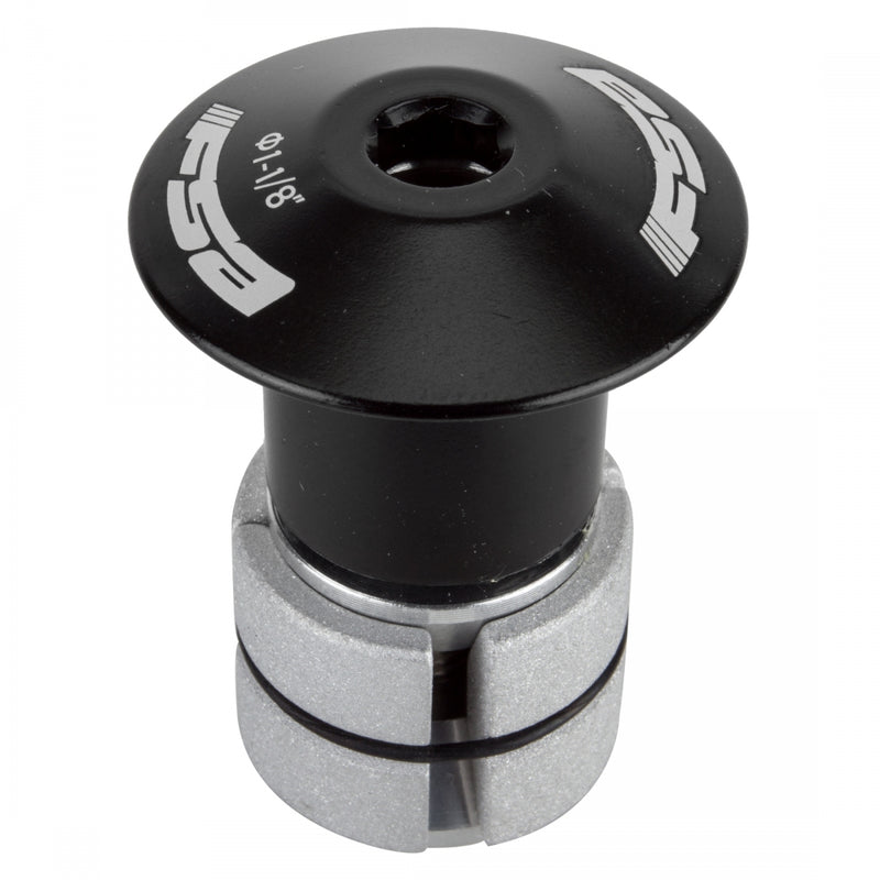 Load image into Gallery viewer, FSA Compressor 1-1/8&quot; Black Expander Plug and Top Cap for Carbon Steerer Tubes
