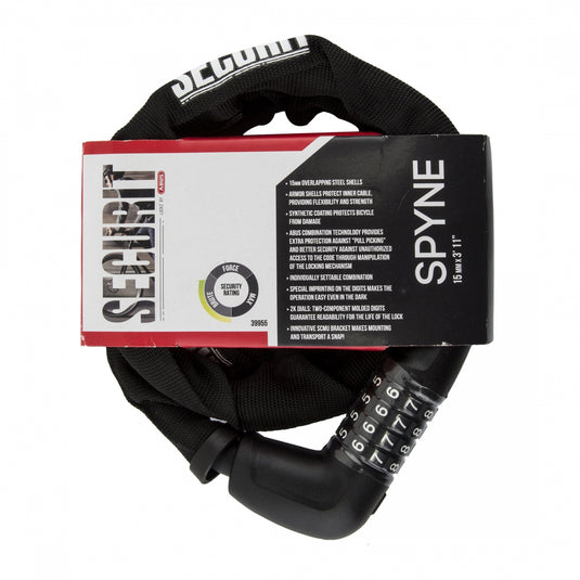 Securit Spyne Armor Combo Lock 15mm 3`11`/120cm Individually Settable Combo