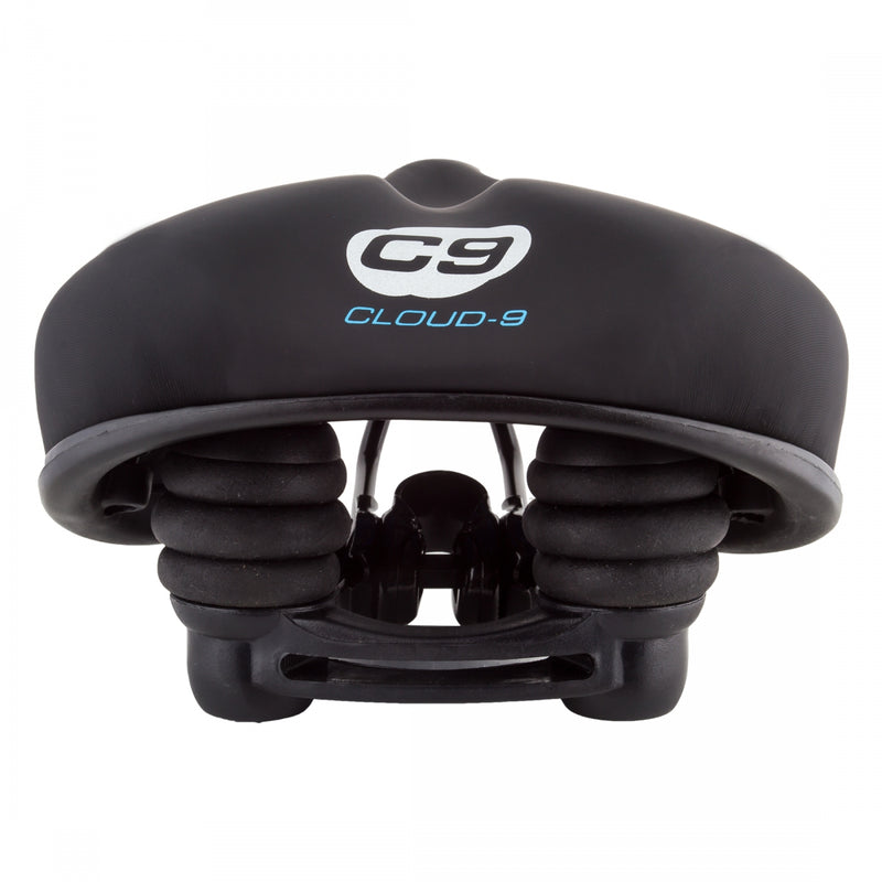 Load image into Gallery viewer, Cloud-9 Mens Bicycle Comfort Saddle - Black Vinyl Cover Steel Rails
