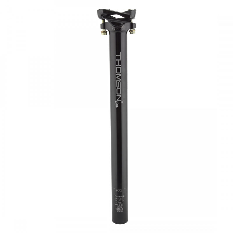 Load image into Gallery viewer, Thomson Elite Seatpost 27 x 330mm Standard Rail Clamp Style: Black
