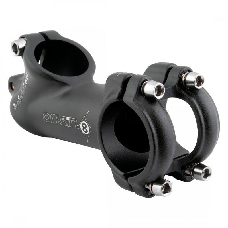 Load image into Gallery viewer, Origin8 Pro Fit Alloy Ergo Stem 25.4 or 31.8mm 90mm +/- 35 Deg Road or Mountain
