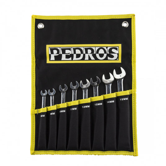 Pedro's Ratcheting Combo Wrench Set 8 Piece Metric Wrench Set With Pouch