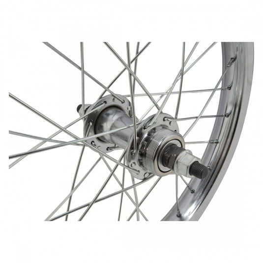 Wheel Master 16in Steel Rear B/O 3/8inx110mm Freewheel Rim Brake Silver Kids