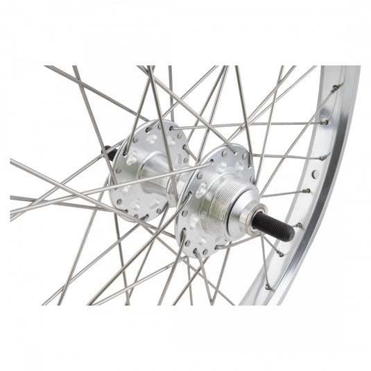 Se Bikes J24SG Rear Wheel 20in B/O 3/8inx110mm FW Rim Brake Clincher Silver