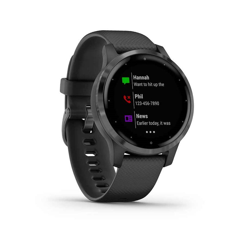 Load image into Gallery viewer, Garmin vivoactive 4S Watch Watch Color: Slate, Wristband: Black - Silicone
