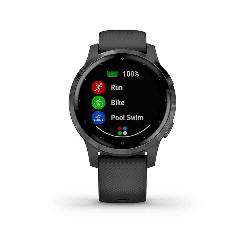 Load image into Gallery viewer, Garmin vivoactive 4S Watch Watch Color: Slate, Wristband: Black - Silicone
