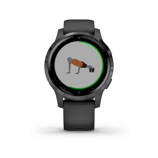 Garmin vivoactive 4S Watch Watch Color: Slate, Wristband: Black - Silicone