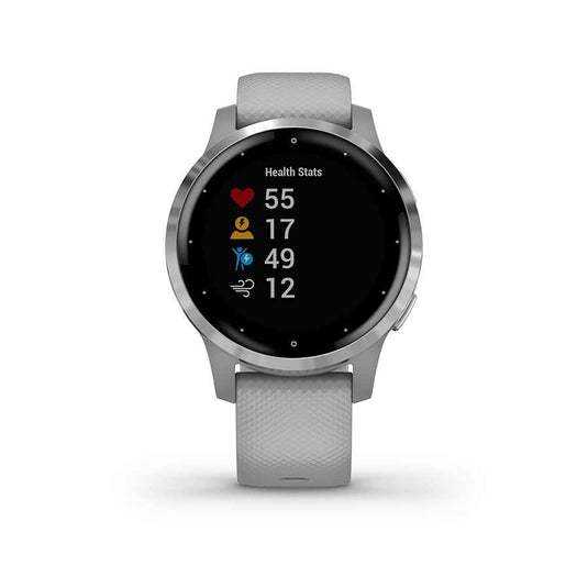 Garmin vivoactive 4S Watch Watch Color: Powder Grey, Wristband: Powder Grey - Silicone