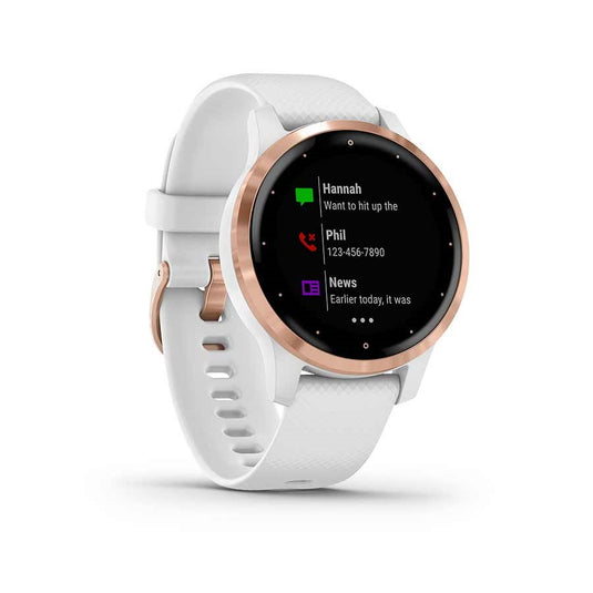 Garmin vivoactive 4S Watch Watch Color: White, Wristband: White - Silicone