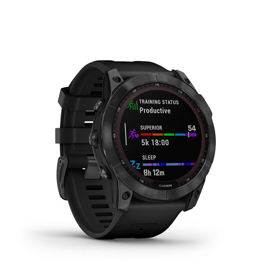 Garmin fenix 7X Solar Watch Watch Color: Grey, Wristband: Black - Silicone