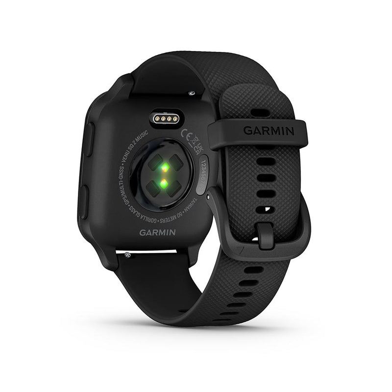 Load image into Gallery viewer, Garmin Venu Sq 2 Music Watch, Watch Color: Black, Wristband: Black - Silicone
