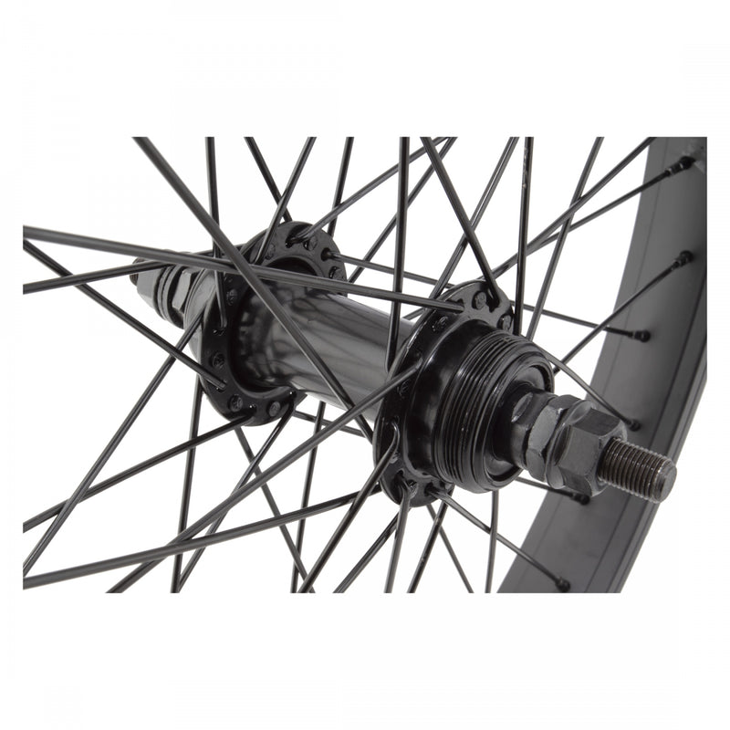 Load image into Gallery viewer, Wheel Master 20in Alloy Wheelset B/O 3/8x100mm W/M Steel 36H Rim Brake Black
