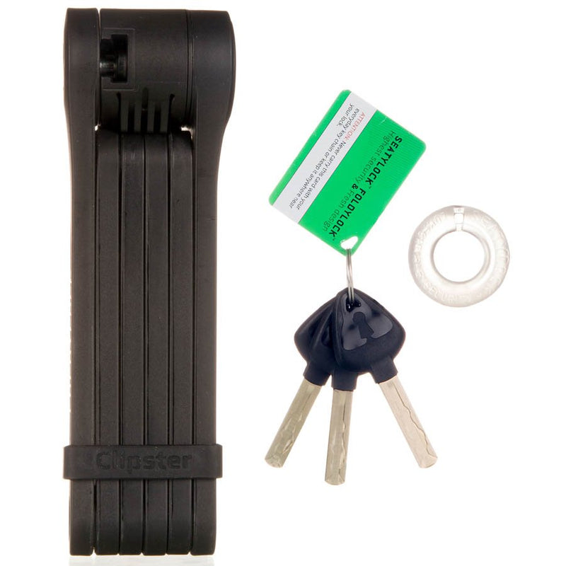 Load image into Gallery viewer, Eclypse Foldylock Clipster Folding Lock, Key, 85cm, Black
