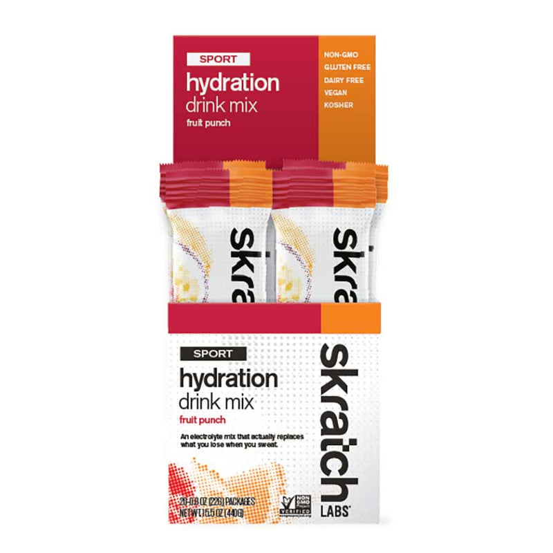 Load image into Gallery viewer, Skratch Labs Sport Hydration Drink Mix, Fruit Punch, Individual Packs, 20 servings, 20pcs
