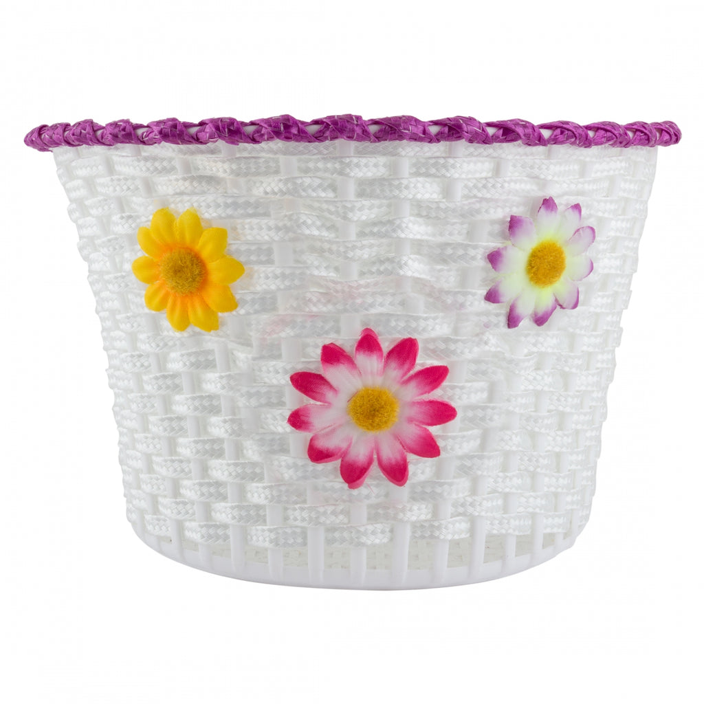 Sunlite Classic Flower Basket White Synthetic 11x8x7.25`