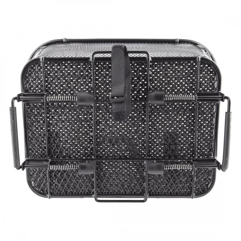 Load image into Gallery viewer, Sunlite RackTop/Handlebar Pet Friendly QR Basket Black Steel 15.7x16.9x12`
