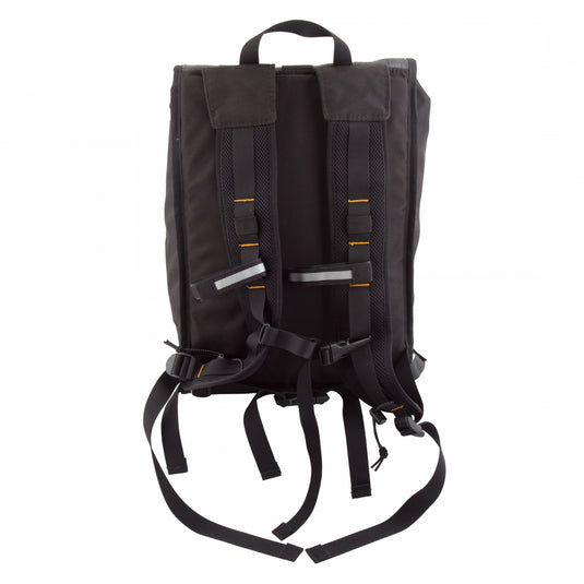 Green Guru Commuter Roll Top Backpack Black 17x11.5x5.5`