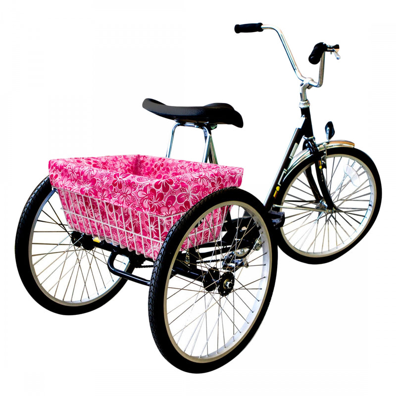 Load image into Gallery viewer, Cruiser Candy Reversible Trike Basket Liner Pink Hawaiian Trike
