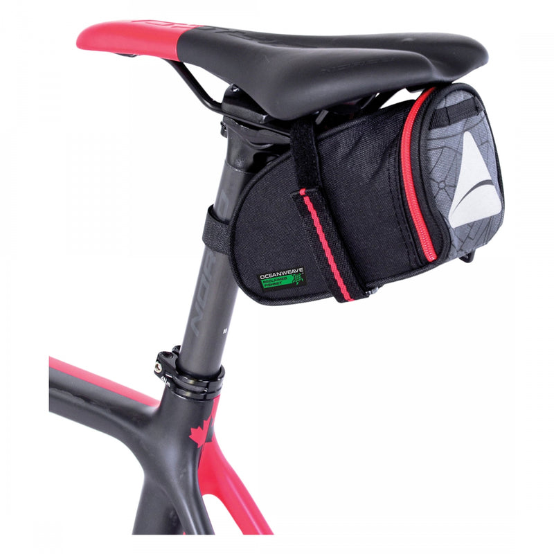 Load image into Gallery viewer, Axiom Seymour Oceanweave Wedge 0.8 Saddle Bag Black Bike Pack Water Resistant
