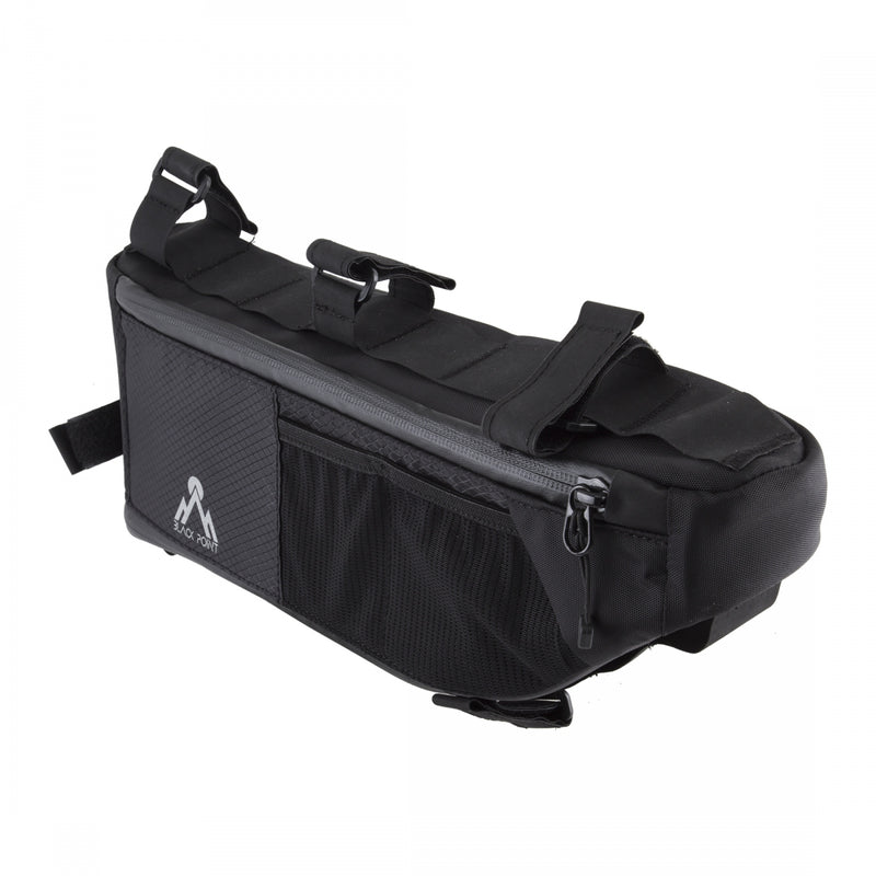 Load image into Gallery viewer, Black Point Macropod Frame Bag Black/Blue 13x5x3in Velcro Straps
