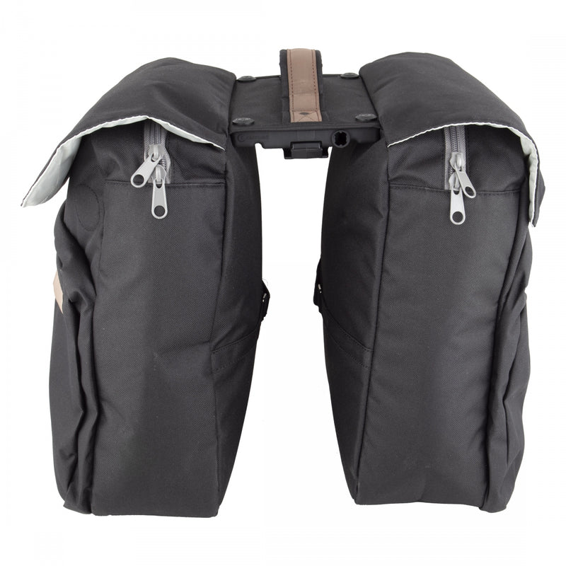 Load image into Gallery viewer, Pack of 2 Racktime Ture 2.0 Pannier Bag Black 12.2x14.2x5.1` (x2) SnapIt 2.0
