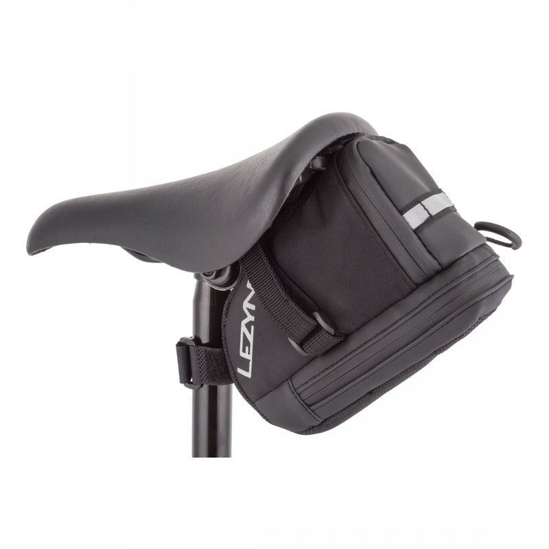 Load image into Gallery viewer, Lezyne L-Caddy Seat Bag: Black/Black Multiple Fitted Pockets Holds 2 Tubes
