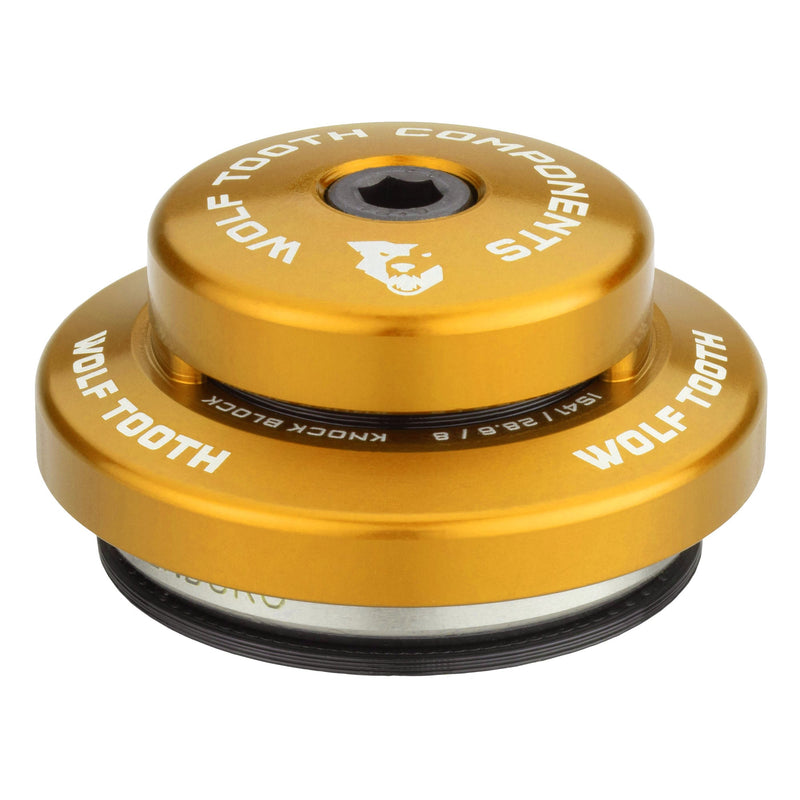Load image into Gallery viewer, Wolf Tooth Premium Headset for Trek Knock Block, IS41/28.6, 8mm Stack, Gold
